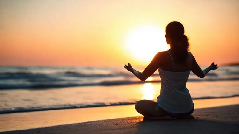 A photorealistic, professional photography shot of a person (gender-neutral, 30s) meditating peacefully on a tranquil beach at sunrise, silhouetted against the vibrant sky. The sharp focus is on the person's calm posture, with gentle waves lapping the shore and a soft, warm glow in the background. Cinematic lighting, depth of field, 8K hyper-detailed, shot on a high-end DSLR, conveying deep introspection and a sense of inner peace. A photorealistic, professional photography shot of a person (gender-neutral, 30s) meditating peacefully on a tranquil beach at sunrise, silhouetted against the vibrant sky. The sharp focus is on the person's calm posture, with gentle waves lapping the shore and a soft, warm glow in the background. Cinematic lighting, depth of field, 8K hyper-detailed, shot on a high-end DSLR, conveying deep introspection and a sense of inner peace.