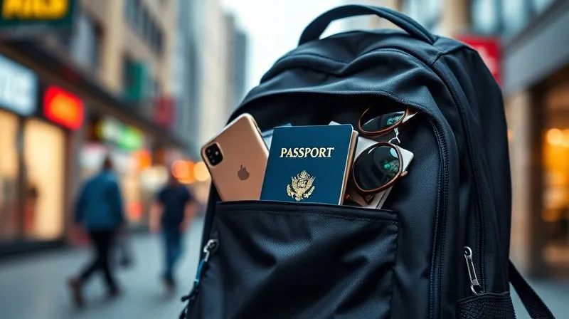 Photorealistic, professional photography, 8K, cinematic lighting, sharp focus, depth of field, shot on a high-end DSLR of a minimalist travel backpack with only a few essential items neatly packed: a passport, a small guidebook, a pair of sunglasses, and a phone, set against a blurred backdrop of a vibrant, bustling city street, conveying readiness for spontaneous adventure with just the basics. Photorealistic, professional photography, 8K, cinematic lighting, sharp focus, depth of field, shot on a high-end DSLR of a minimalist travel backpack with only a few essential items neatly packed: a passport, a small guidebook, a pair of sunglasses, and a phone, set against a blurred backdrop of a vibrant, bustling city street, conveying readiness for spontaneous adventure with just the basics.