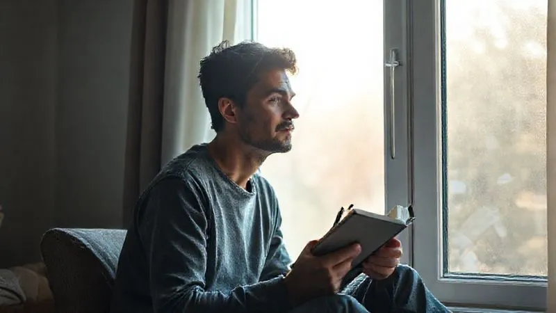 A person sitting quietly by a window, bathed in soft morning light, holding a journal and pen, looking contemplative and serene. The background shows a subtle, peaceful domestic setting, suggesting integration of experiences into daily life. The mood is reflective, hopeful, and grounded. Photorealistic, professional photography, 8K, cinematic lighting, sharp focus, depth of field, shot on a high-end DSLR. A person sitting quietly by a window, bathed in soft morning light, holding a journal and pen, looking contemplative and serene. The background shows a subtle, peaceful domestic setting, suggesting integration of experiences into daily life. The mood is reflective, hopeful, and grounded. Photorealistic, professional photography, 8K, cinematic lighting, sharp focus, depth of field, shot on a high-end DSLR.