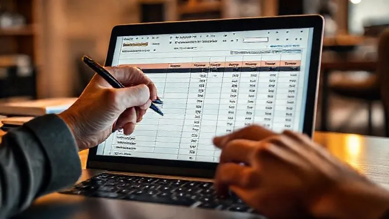 A photorealistic, professional photography, 8K, cinematic lighting shot of a detailed production budget spreadsheet open on a laptop screen, with sections highlighted for 'Travel Expenses,' 'Fuel,' 'Accommodations,' and 'Crew Per Diems.' A hand with a pen is pointing to a line item, suggesting careful financial planning. Sharp focus on the spreadsheet, depth of field blurring a background of a production office, shot on a high-end DSLR, conveying meticulous budgeting. A photorealistic, professional photography, 8K, cinematic lighting shot of a detailed production budget spreadsheet open on a laptop screen, with sections highlighted for 'Travel Expenses,' 'Fuel,' 'Accommodations,' and 'Crew Per Diems.' A hand with a pen is pointing to a line item, suggesting careful financial planning. Sharp focus on the spreadsheet, depth of field blurring a background of a production office, shot on a high-end DSLR, conveying meticulous budgeting.