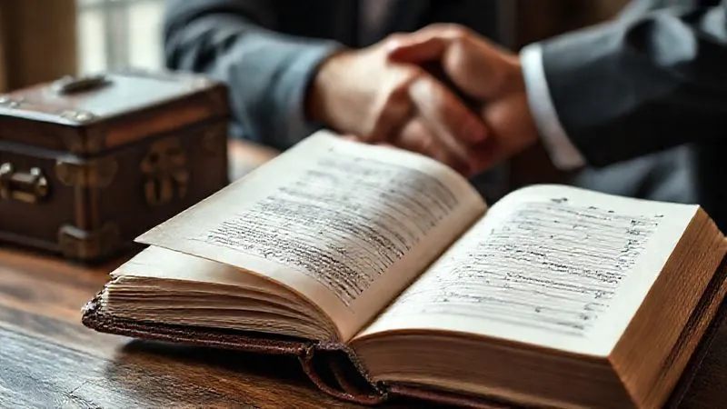 photorealistic, professional photography, 8K, cinematic lighting, sharp focus, depth of field, shot on a high-end DSLR. A sturdy, antique leather-bound ledger book, open to a page with neatly written financial entries, alongside a small, ornate strongbox. In the background, subtly blurred, are hands shaking in a professional, amicable gesture, representing strong supplier relationships. The lighting is warm and reassuring, emphasizing stability. photorealistic, professional photography, 8K, cinematic lighting, sharp focus, depth of field, shot on a high-end DSLR. A sturdy, antique leather-bound ledger book, open to a page with neatly written financial entries, alongside a small, ornate strongbox. In the background, subtly blurred, are hands shaking in a professional, amicable gesture, representing strong supplier relationships. The lighting is warm and reassuring, emphasizing stability.