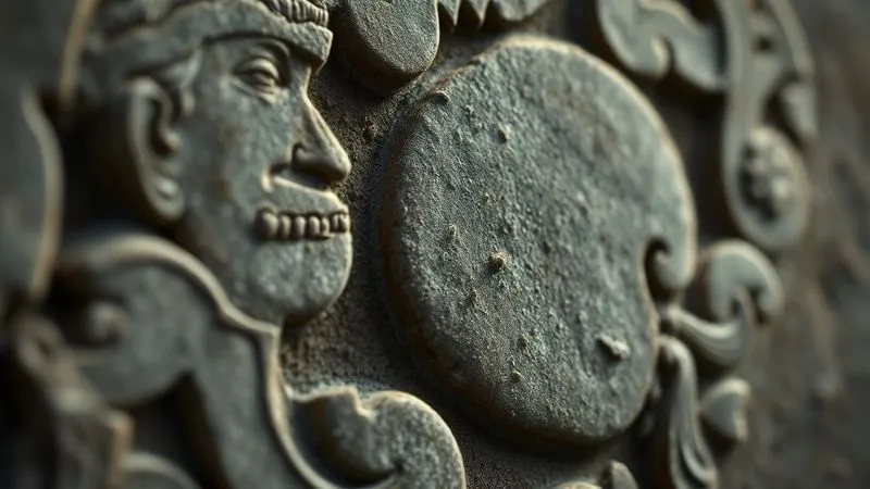 A photorealistic close-up of an ancient stone carving, with visible signs of erosion and a faint layer of dust, cinematic lighting highlighting the delicate details and the subtle degradation, depth of field blurring the background. The image conveys fragility and the slow impact of time and human presence. A photorealistic close-up of an ancient stone carving, with visible signs of erosion and a faint layer of dust, cinematic lighting highlighting the delicate details and the subtle degradation, depth of field blurring the background. The image conveys fragility and the slow impact of time and human presence.