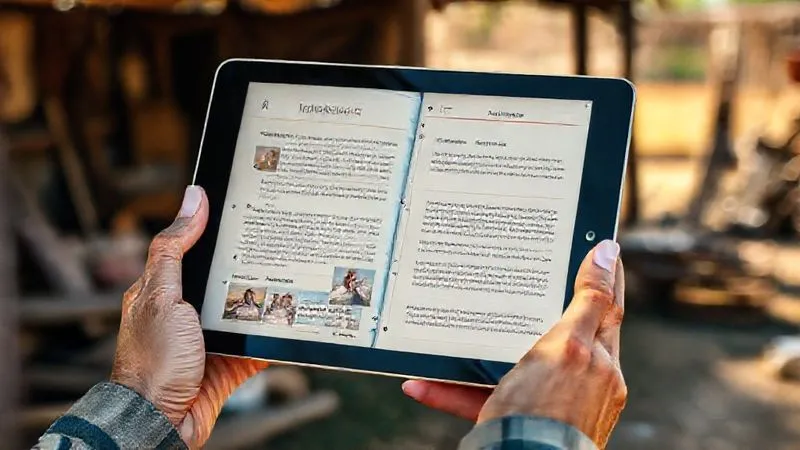 A photorealistic close-up of a well-organized digital journal on a tablet, displaying project notes, photos of volunteer work, and a testimonial, with a backdrop of a rustic, sunlit volunteer project site gently blurred. The tablet is held by hands with a subtle tan, suggesting recent travel. professional photography, 8K, cinematic lighting, sharp focus, depth of field, shot on a high-end DSLR. A photorealistic close-up of a well-organized digital journal on a tablet, displaying project notes, photos of volunteer work, and a testimonial, with a backdrop of a rustic, sunlit volunteer project site gently blurred. The tablet is held by hands with a subtle tan, suggesting recent travel. professional photography, 8K, cinematic lighting, sharp focus, depth of field, shot on a high-end DSLR.