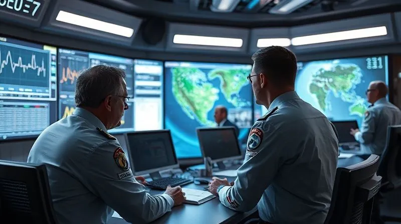 A photorealistic image of a futuristic mission control center, brightly lit, with large screens displaying real-time telemetry from a LEO spacecraft. Medical personnel are intently focused on a screen showing a vital signs display, while a flight director points to a trajectory map. The atmosphere is tense but professional, emphasizing emergency response coordination. 8K, cinematic lighting, sharp focus, depth of field, shot on a high-end DSLR. A photorealistic image of a futuristic mission control center, brightly lit, with large screens displaying real-time telemetry from a LEO spacecraft. Medical personnel are intently focused on a screen showing a vital signs display, while a flight director points to a trajectory map. The atmosphere is tense but professional, emphasizing emergency response coordination. 8K, cinematic lighting, sharp focus, depth of field, shot on a high-end DSLR.