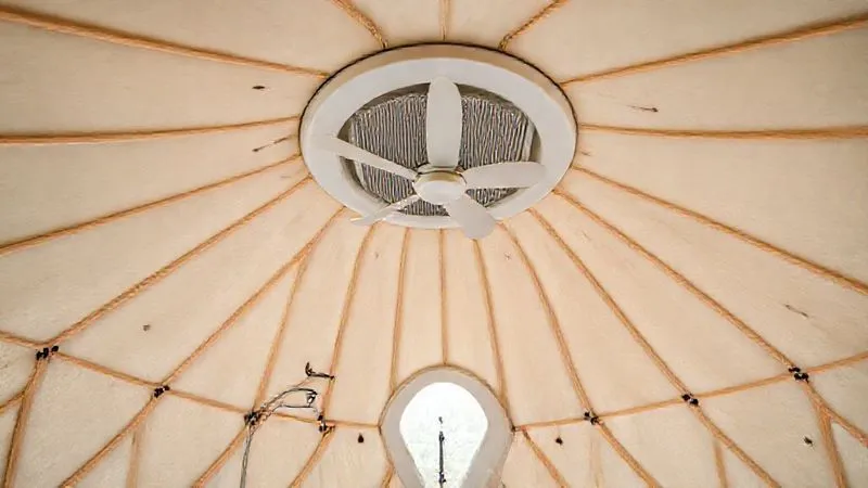 A photorealistic interior shot of a glamping geodome, showcasing a sleek, modern exhaust fan integrated into a bathroom ceiling and a subtle, well-designed floor vent. The dome interior is bright and airy, suggesting excellent air circulation. professional photography, 8K, cinematic lighting, sharp focus, depth of field, shot on a high-end DSLR A photorealistic interior shot of a glamping geodome, showcasing a sleek, modern exhaust fan integrated into a bathroom ceiling and a subtle, well-designed floor vent. The dome interior is bright and airy, suggesting excellent air circulation. professional photography, 8K, cinematic lighting, sharp focus, depth of field, shot on a high-end DSLR