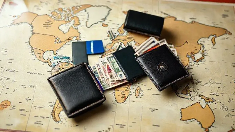 A photorealistic, professional photography, 8K, cinematic lighting, sharp focus, depth of field, shot on a high-end DSLR image showing a diverse collection of wallets, credit cards, and cash from different currencies, artfully arranged on a world map. Some wallets are sleek and modern, others appear well-loved, symbolizing varied spending habits and financial capacities within a family. Warm, inviting light highlights the textures, evoking a sense of global travel and diverse financial approaches. A photorealistic, professional photography, 8K, cinematic lighting, sharp focus, depth of field, shot on a high-end DSLR image showing a diverse collection of wallets, credit cards, and cash from different currencies, artfully arranged on a world map. Some wallets are sleek and modern, others appear well-loved, symbolizing varied spending habits and financial capacities within a family. Warm, inviting light highlights the textures, evoking a sense of global travel and diverse financial approaches.