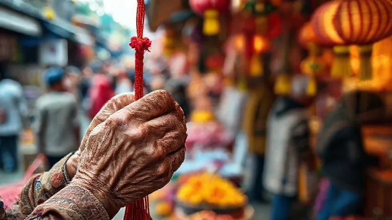 A close-up, photorealistic image of elderly hands meticulously crafting a traditional, colorful festival decoration, with a blurred background of a bustling but not overcrowded market scene, cinematic lighting, sharp focus, depth of field, 8K hyper-detailed, shot on a high-end DSLR. A close-up, photorealistic image of elderly hands meticulously crafting a traditional, colorful festival decoration, with a blurred background of a bustling but not overcrowded market scene, cinematic lighting, sharp focus, depth of field, 8K hyper-detailed, shot on a high-end DSLR.
