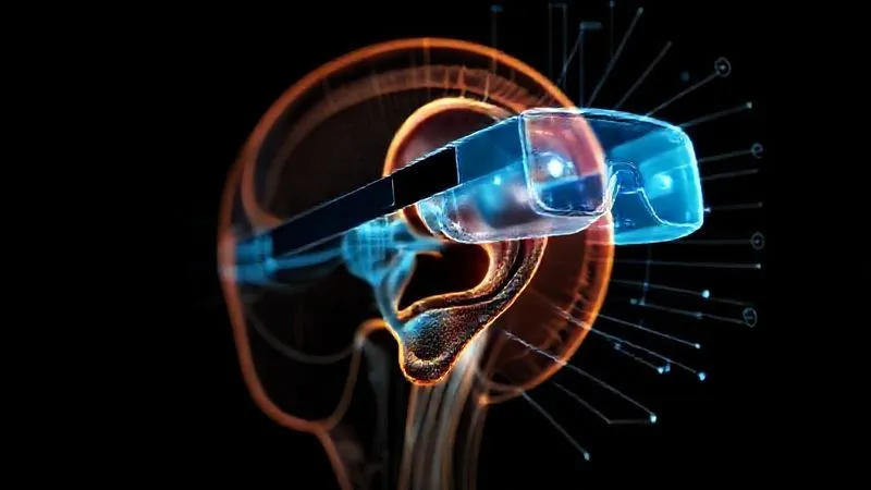 A highly detailed anatomical diagram of the human inner ear (vestibular system) overlaid with a subtle holographic representation of VR goggles, illustrating sensory conflict, professional photography, 8K, cinematic lighting, sharp focus, depth of field. A highly detailed anatomical diagram of the human inner ear (vestibular system) overlaid with a subtle holographic representation of VR goggles, illustrating sensory conflict, professional photography, 8K, cinematic lighting, sharp focus, depth of field.