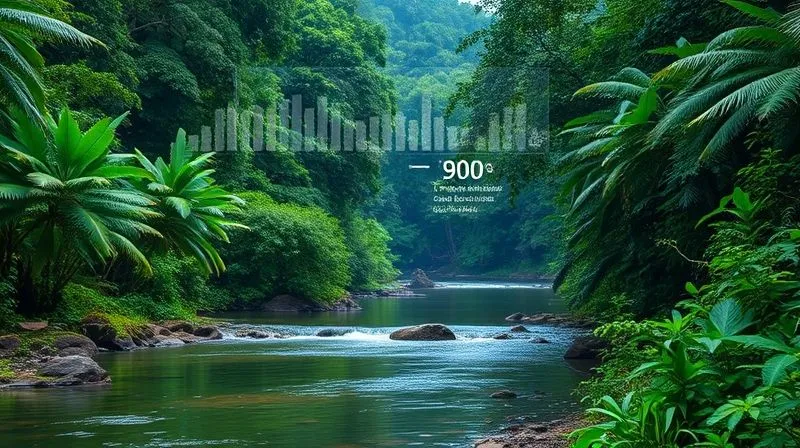 A photorealistic, professional photography, 8K, cinematic lighting, sharp focus, depth of field, shot on a high-end DSLR, depicting a lush, pristine rainforest with a clear, flowing river, and subtle digital overlays showing healthy wildlife populations (e.g., a count of endangered species), clean water indicators, and thriving plant life, symbolizing positive environmental stewardship and quantifiable conservation outcomes. A photorealistic, professional photography, 8K, cinematic lighting, sharp focus, depth of field, shot on a high-end DSLR, depicting a lush, pristine rainforest with a clear, flowing river, and subtle digital overlays showing healthy wildlife populations (e.g., a count of endangered species), clean water indicators, and thriving plant life, symbolizing positive environmental stewardship and quantifiable conservation outcomes.