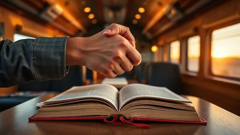 photorealistic, professional photography, 8K, cinematic lighting, sharp focus, depth of field, shot on a high-end DSLR, two hands shaking firmly over a beautifully bound, open travel journal, with a background of a luxurious train cabin at sunset, symbolizing trust rebuilt and a successful journey, conveying a sense of renewed commitment and satisfaction. photorealistic, professional photography, 8K, cinematic lighting, sharp focus, depth of field, shot on a high-end DSLR, two hands shaking firmly over a beautifully bound, open travel journal, with a background of a luxurious train cabin at sunset, symbolizing trust rebuilt and a successful journey, conveying a sense of renewed commitment and satisfaction.