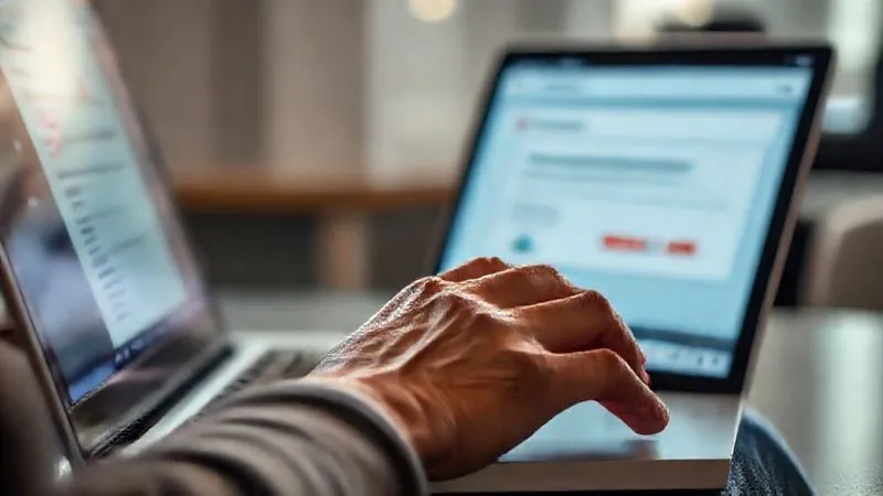 photorealistic, professional photography, 8K, cinematic lighting, sharp focus, depth of field, shot on a high-end DSLR. A person's hands typing on a laptop keyboard, a focused expression, with a social media feed or online complaint form visible on the screen, showing the airline's logo. The background is slightly blurred, suggesting an active online environment, conveying the act of seeking resolution through digital means. Emotionally resonant, showing proactive problem-solving. photorealistic, professional photography, 8K, cinematic lighting, sharp focus, depth of field, shot on a high-end DSLR. A person's hands typing on a laptop keyboard, a focused expression, with a social media feed or online complaint form visible on the screen, showing the airline's logo. The background is slightly blurred, suggesting an active online environment, conveying the act of seeking resolution through digital means. Emotionally resonant, showing proactive problem-solving.