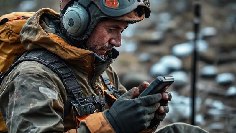 Photorealistic image of a well-equipped wildlife rescue volunteer checking safety gear (e.g., satellite phone, first aid kit) in a rugged, remote wilderness environment, with a sense of preparedness and professionalism. Cinematic lighting, 8K, sharp focus, depth of field. Photorealistic image of a well-equipped wildlife rescue volunteer checking safety gear (e.g., satellite phone, first aid kit) in a rugged, remote wilderness environment, with a sense of preparedness and professionalism. Cinematic lighting, 8K, sharp focus, depth of field.
