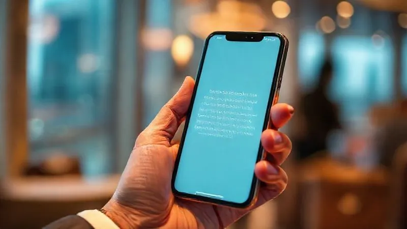 A photorealistic close-up of a luxury client's hand holding a high-end smartphone, showing a message of apology and immediate action from a concierge, cinematic lighting, sharp focus on the phone screen, depth of field blurring a luxurious travel setting in the background, 8K hyper-detailed. A photorealistic close-up of a luxury client's hand holding a high-end smartphone, showing a message of apology and immediate action from a concierge, cinematic lighting, sharp focus on the phone screen, depth of field blurring a luxurious travel setting in the background, 8K hyper-detailed.