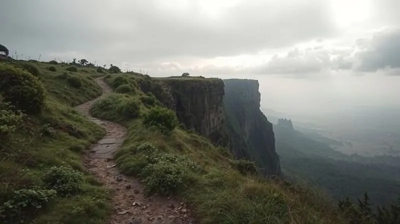 A photorealistic, professional photography image of a winding, overgrown path leading to a funding cliff, with a small, struggling community tourism project tent visible at the edge. The sky is grey and overcast, symbolizing uncertainty, with some distant rays of hope breaking through. Cinematic lighting, sharp focus on the path and cliff, depth of field blurring the background. 8K hyper-detailed, shot on a high-end DSLR. A photorealistic, professional photography image of a winding, overgrown path leading to a funding cliff, with a small, struggling community tourism project tent visible at the edge. The sky is grey and overcast, symbolizing uncertainty, with some distant rays of hope breaking through. Cinematic lighting, sharp focus on the path and cliff, depth of field blurring the background. 8K hyper-detailed, shot on a high-end DSLR.