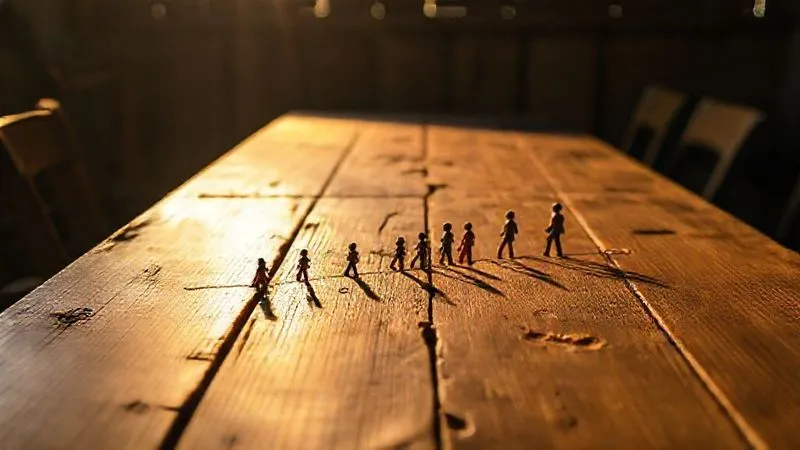 photorealistic, professional photography, 8K, cinematic lighting, sharp focus, depth of field, shot on a high-end DSLR, a hand-drawn timeline stretching into the distance on a rustic wooden table, with small, diverse figures representing different phases of a community project, depicting growth and sustainability over time, warm sunlight highlighting the path, conveying long-term commitment and evolving partnership. photorealistic, professional photography, 8K, cinematic lighting, sharp focus, depth of field, shot on a high-end DSLR, a hand-drawn timeline stretching into the distance on a rustic wooden table, with small, diverse figures representing different phases of a community project, depicting growth and sustainability over time, warm sunlight highlighting the path, conveying long-term commitment and evolving partnership.