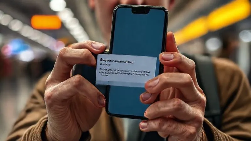 A close-up, photorealistic shot of a traveler's hands, slightly trembling, holding a smartphone displaying a 'Couchsurfing Host Cancellation' email notification. The traveler's face is partially visible, showing a mix of shock and concern. The background is blurred, suggesting a public space like a train station or airport. Professional photography, 8K, cinematic lighting, sharp focus on the screen and hands, depth of field, shot on a high-end DSLR. A close-up, photorealistic shot of a traveler's hands, slightly trembling, holding a smartphone displaying a 'Couchsurfing Host Cancellation' email notification. The traveler's face is partially visible, showing a mix of shock and concern. The background is blurred, suggesting a public space like a train station or airport. Professional photography, 8K, cinematic lighting, sharp focus on the screen and hands, depth of field, shot on a high-end DSLR.