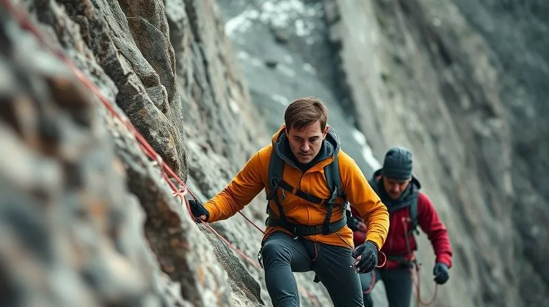 A photorealistic, professional photography, 8K, cinematic lighting, sharp focus, depth of field, shot on a high-end DSLR, a team of three climbers carefully descending a steep, rocky face, one climber being assisted by two others, their faces grim but determined, a sense of teamwork and mutual support in a challenging environment. A photorealistic, professional photography, 8K, cinematic lighting, sharp focus, depth of field, shot on a high-end DSLR, a team of three climbers carefully descending a steep, rocky face, one climber being assisted by two others, their faces grim but determined, a sense of teamwork and mutual support in a challenging environment.